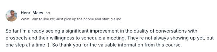 Community member testimonial 21