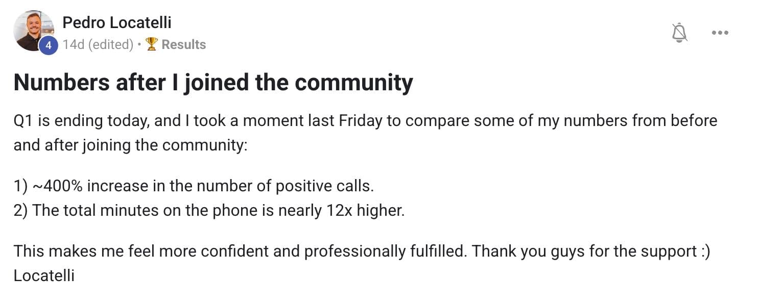 Community member testimonial 4